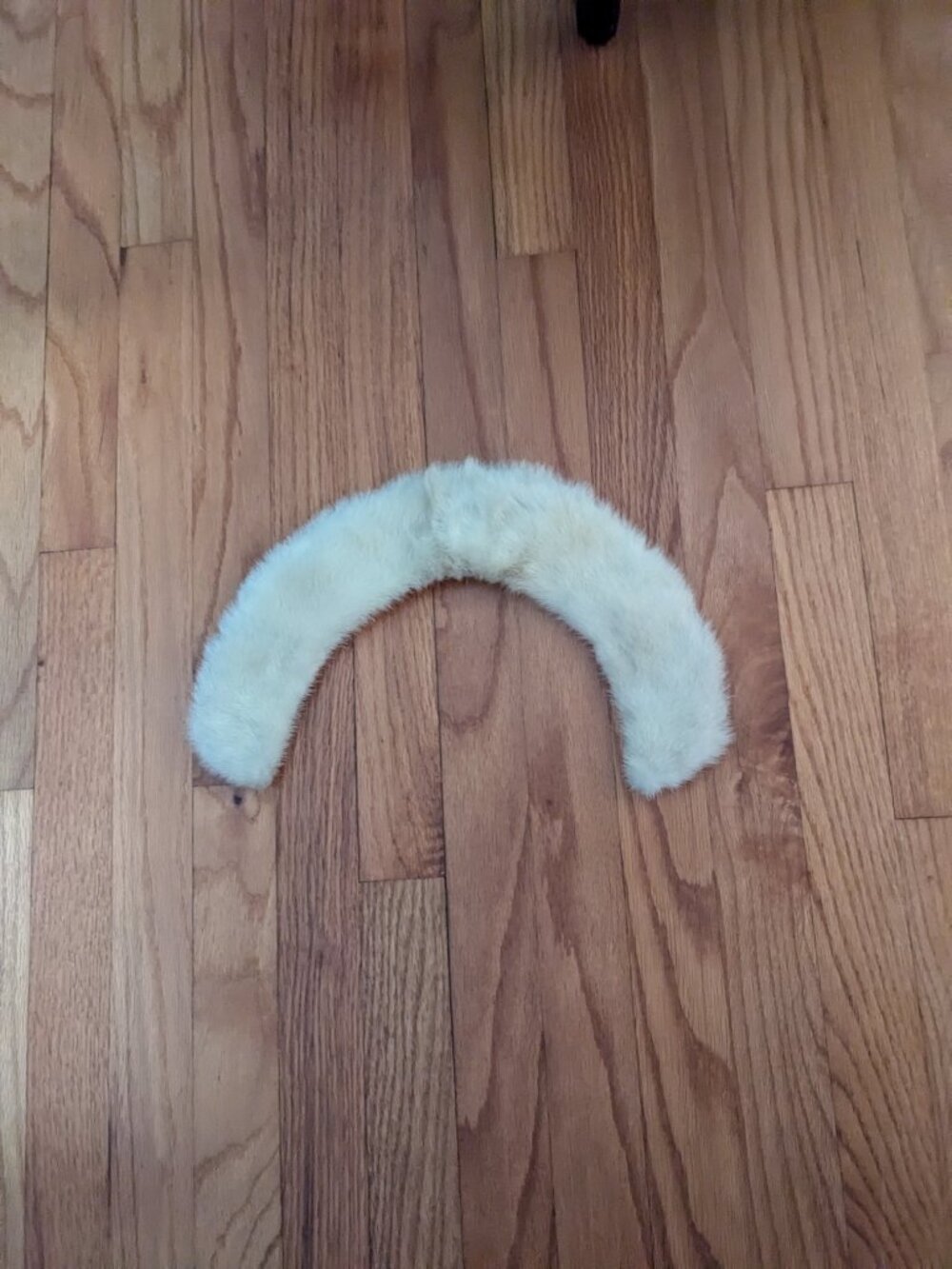 Vintage Cream Fur Collar | Believed Mink | 15"